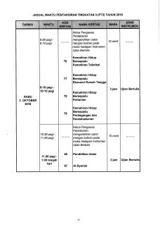 Jadual Waktu PT3 Calon Biasa Pindaan 1 20183