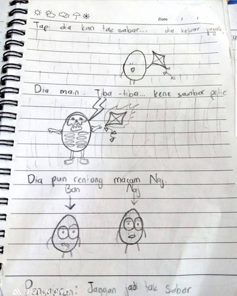 Komik Nabil Pelajar Darjah 4 Pasal TELUR Jadi Viral 