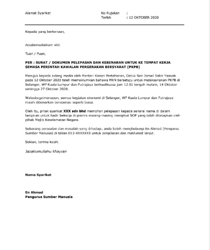 Contoh Surat Kepada Exco Terengganu 2018