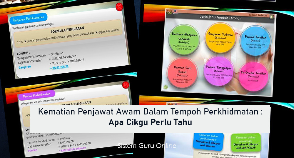 Kematian Penjawat Awam Dalam Tempoh Perkhidmatan : Apa Cikgu Perlu Tahu 1 Kematian Penjawat Awam Dalam Tempoh Perkhidmatan