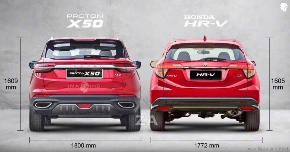 Proton X50 vs Honda HR V 2743