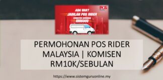 PERMOHONAN POS RIDER MALAYSIA | KOMISEN RM10K/SEBULAN