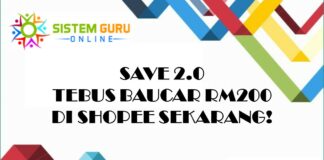 TEBUS BAUCAR RM200 DI SHOPEE SEKARANG MELALUI SAVE 2.0 OFFICIAL