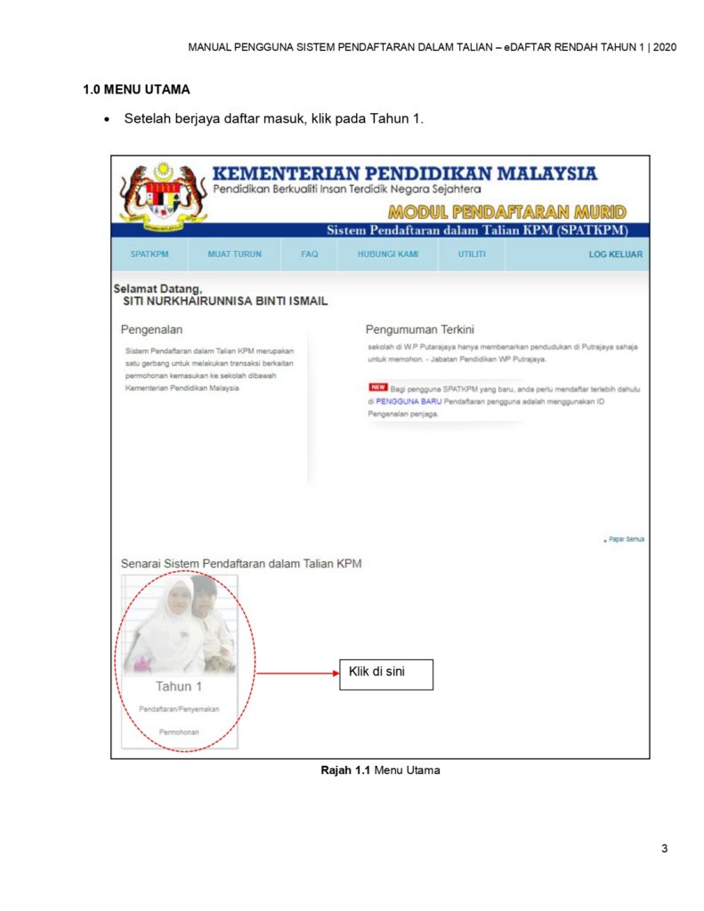 Cara Pendaftaran Online Murid Tahun 1 Untuk Tahun 2022 Dan ...