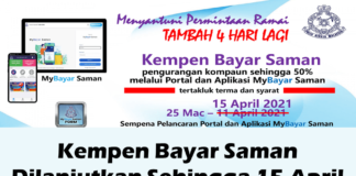 Kempen Bayar Saman Dilanjutkan Sehingga 15 April
