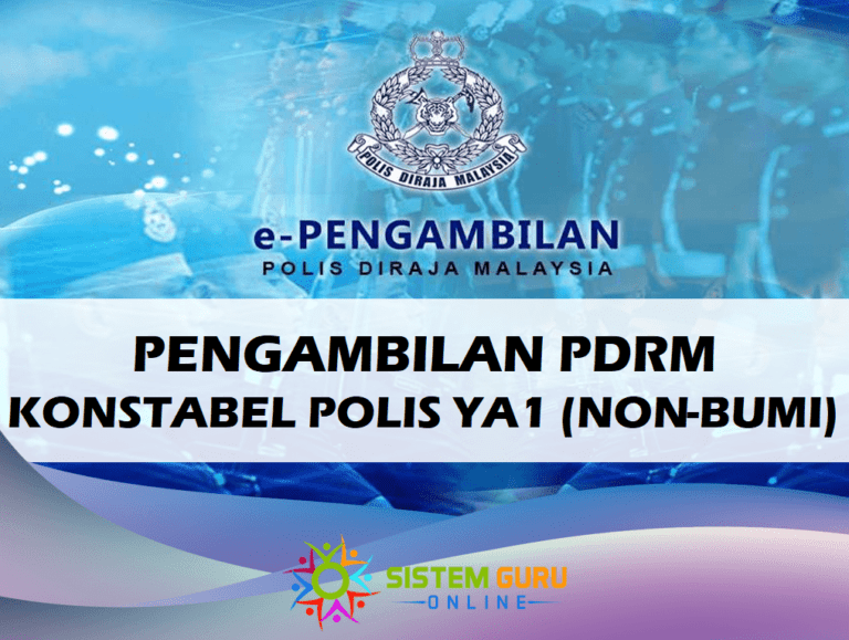 Pengambilan PDRM Konstabel Polis YA1 (NON-BUMI)