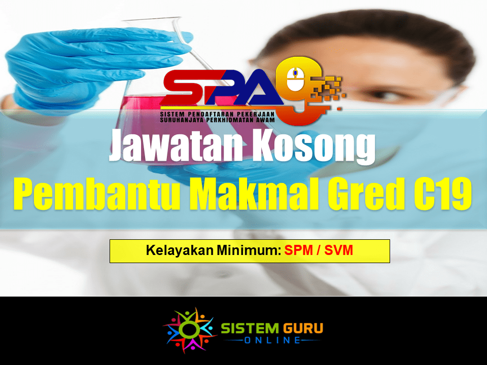 Jawatan Kosong Pembantu Makmal Gred C19