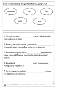 Pengenalan buku teks digital akan diperkenalkan di sekolah menengah terlebih dahulu, kemudian di … Latihan Bahasa Melayu Tahun 1= Unit: Kebersihan dan Kesihatan, Muka