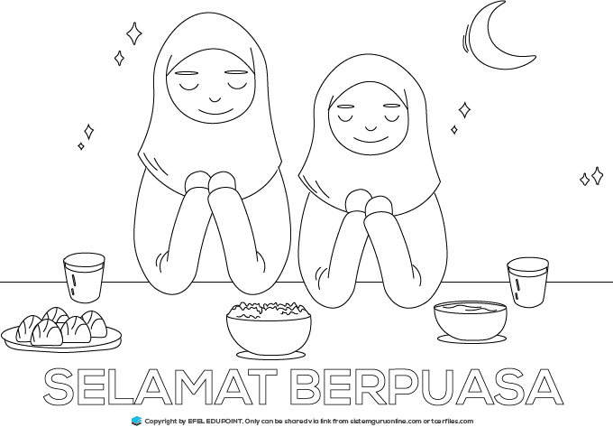 Mewarnai Gambar Ayunan Anak Tk Mewarna Ramadan Ramadh