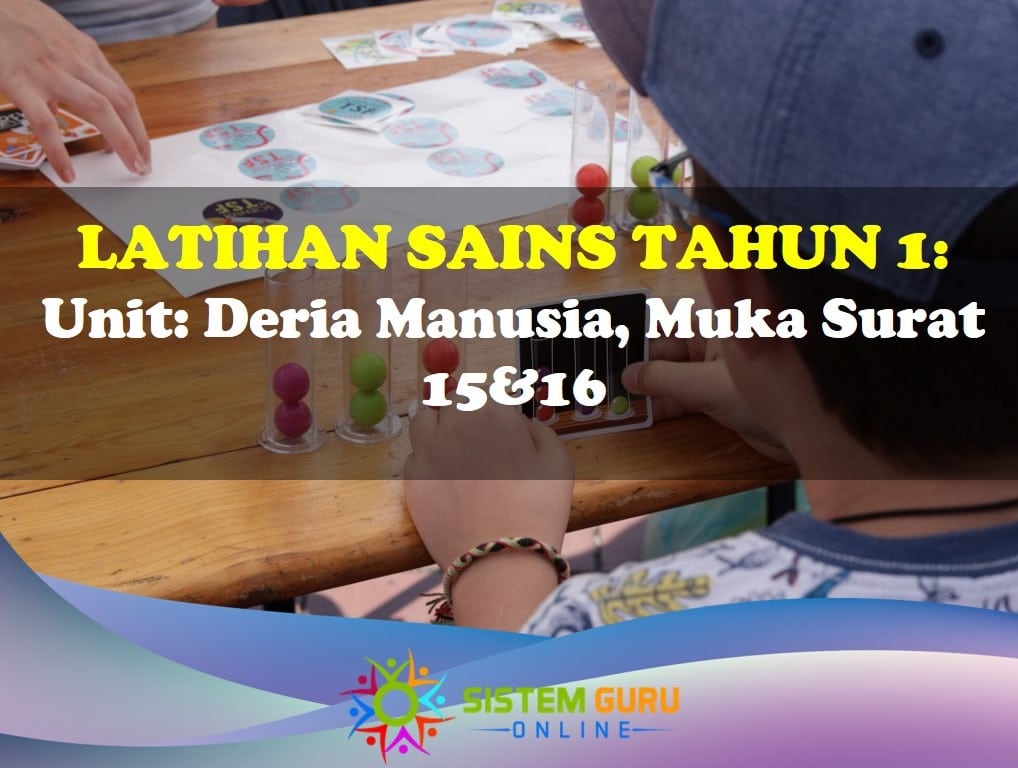 Latihan Sains Tahun 1= Unit: Deria Manusia, Muka Surat 15&16 1 latihan sains tahun 1 deria ms 16&17