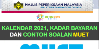 Kalendar MUET 2021 dan Contoh Soalan