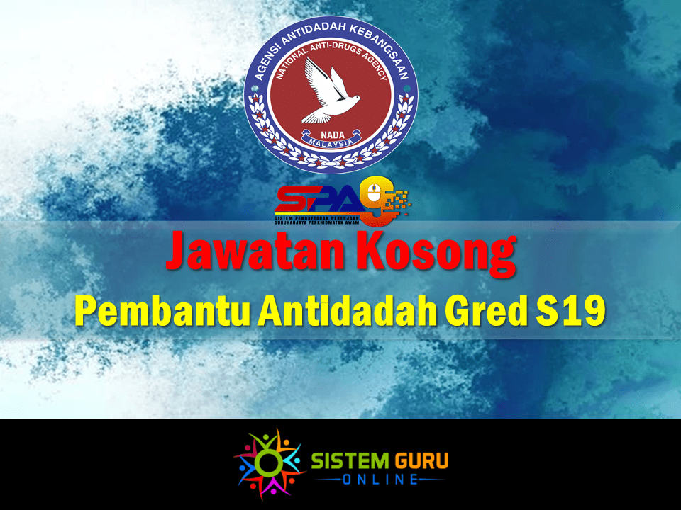 Jawatan Kosong Pembantu Antidadah Gred S19