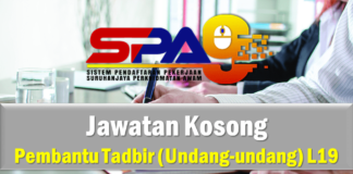 Jawatan Kosong Pembantu Tadbir (Undang-undang) L19 Effective Mei 2021 Jawatan Kosong Pembantu Tadbir (Undang-undang) L19