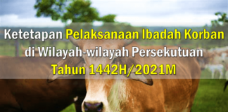 Ketetapan Pelaksanaan Ibadah Korban di Wilayah-wilayah Persekutuan Tahun 1442H/2021M Ketetapan Pelaksanaan Ibadah Korban di Wilayah-wilayah Persekutuan Tahun 1442H/2021M