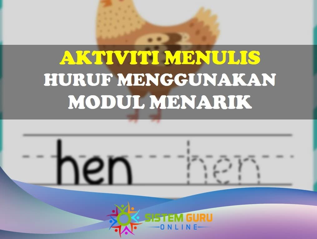 Aktiviti Menulis Huruf menggunakan Modul Menarik Prasekolah 1 aktiviti menulis huruf modul menarik