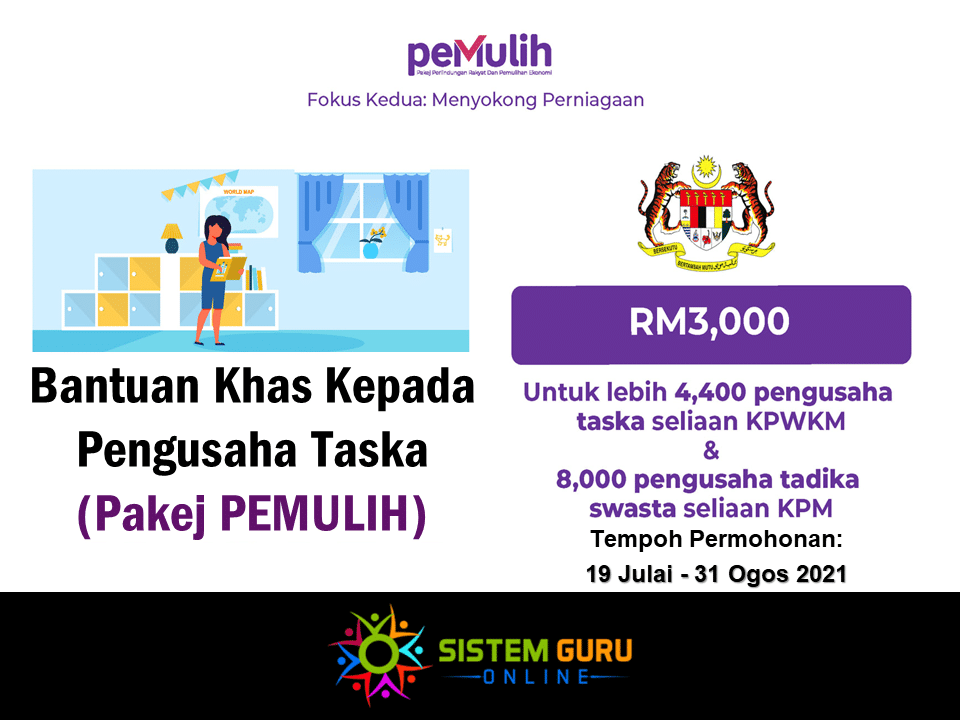 Bantuan Khas Kepada Pengusaha Taska (Pakej PEMULIH) 1 Bantuan Khas Kepada Pengusaha Taska (Pakej PEMULIH)