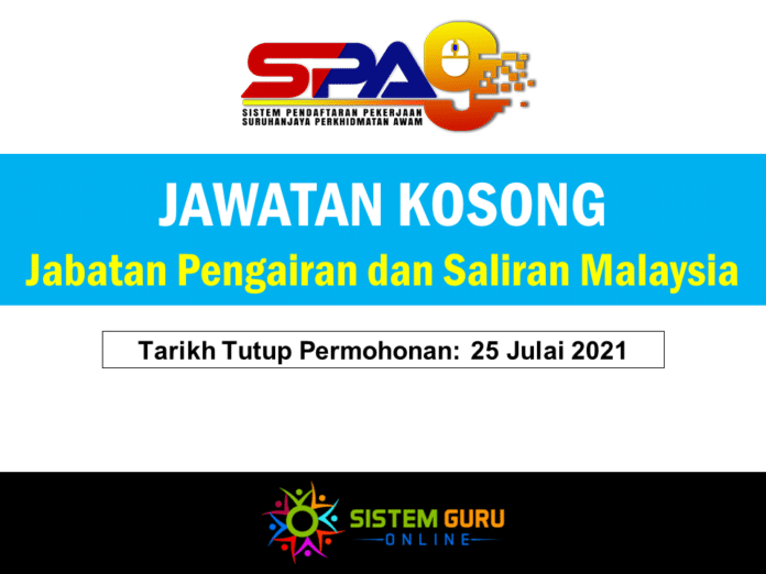 Jawatan Kosong Jabatan Pengairan dan Saliran Malaysia