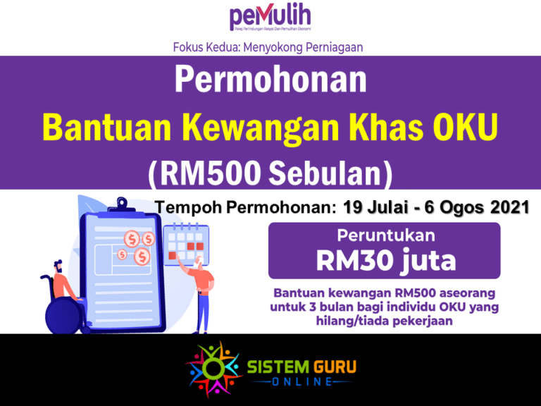 Permohonan Bantuan Kewangan Khas OKU (RM500 Sebulan)