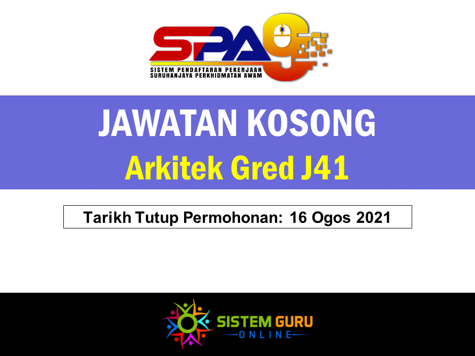 Jawatan Kosong Arkitek Gred J41