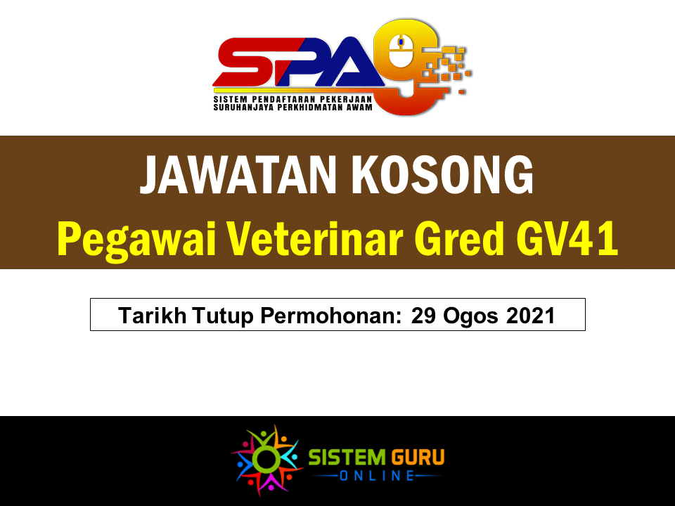 Official Jawatan Kosong Pegawai Veterinar Gred GV41 1 Jawatan Kosong Pegawai Veterinar Gred GV41