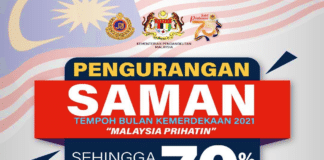 Tawaran Pengurangan 70% Saman JPJ Sempena Bulan Kemerdekaan Effective 2021 Tawaran Pengurangan 70% Saman JPJ Sempena Bulan Kemerdekaan 2021