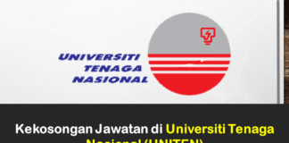 Kekosongan Jawatan di Universiti Tenaga Nasional Effective September 2021