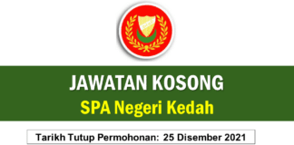 Jawatan Kosong SPA Negeri Kedah