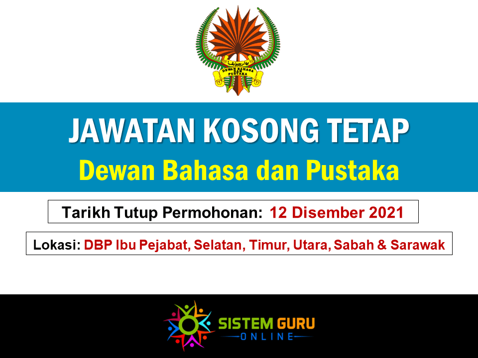 Jawatan Kosong Tetap Dewan Bahasa dan Pustaka