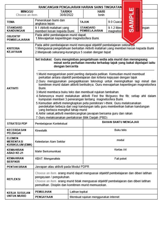 RPH 2022 Subjek Sains Tingkatan 3 2 sampleTP435 05