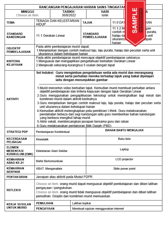 RPH 2022 Subjek Sains Tingkatan 4 2 sampleTP436 05