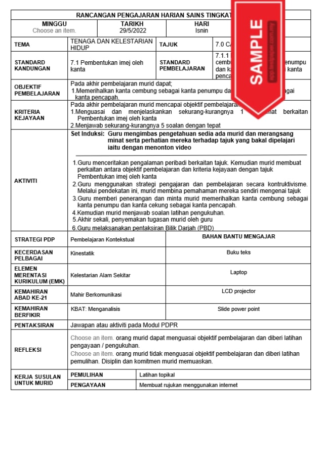 Download RPH 2022 Subjek Sains Tingkatan 5 3 sampleTP437 04