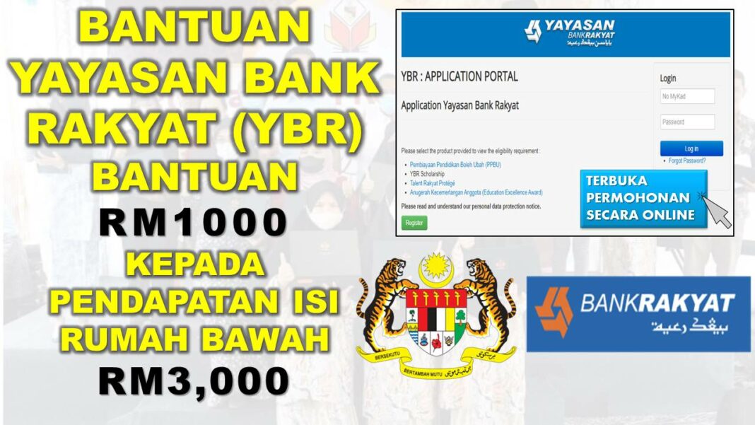 Bantuan Yayasan Bank Rakyat (YBR) Bantuan RM1000 Khas kepada