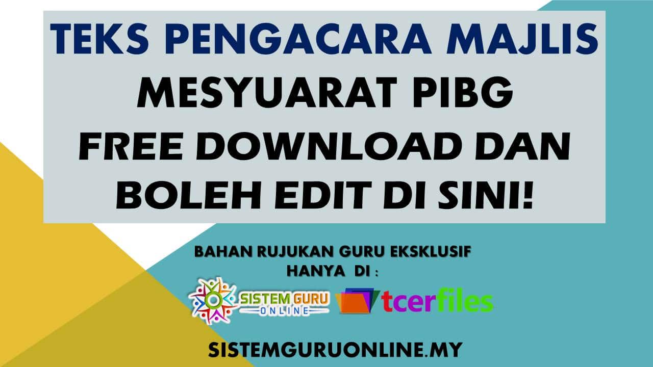 Teks Pengacara Majlis Mesyuarat PIBG Free Download Dan Boleh Edit Di Sini! 1 teks pibg