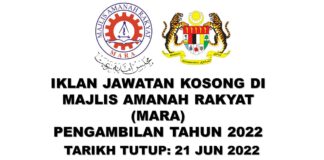 MARA Buka Pelbagai Pengambilan Jawatan Kosong Effective Sehingga 21 Jun 2022