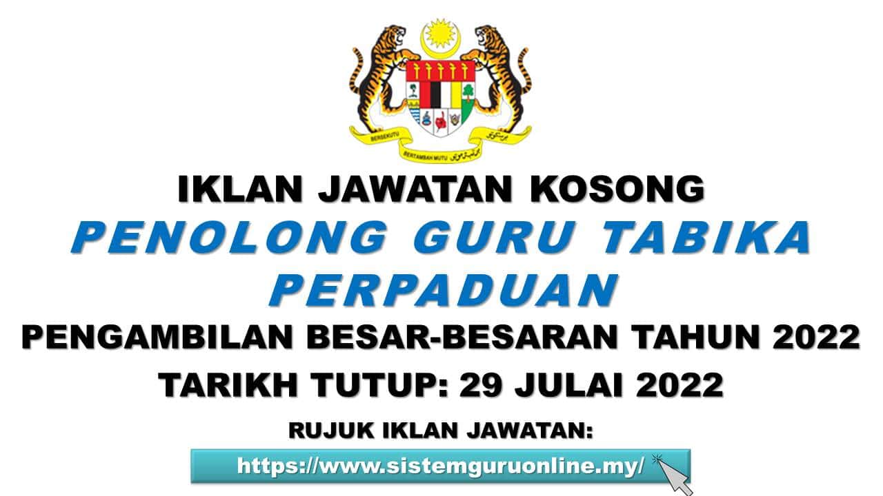 JAWATAN PENOLONG GURU 2022