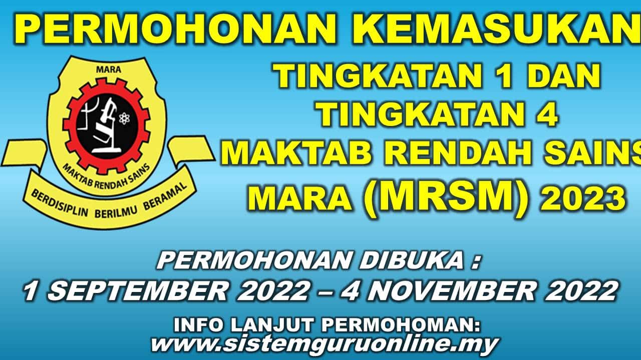 PERMOHONAN MRSM 2023 2