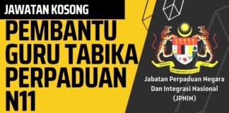 Pengambilan Jawatan Penolong Guru Tabika Perpaduan Besar-besaran Effective Sehingga 6 Oktober 2022