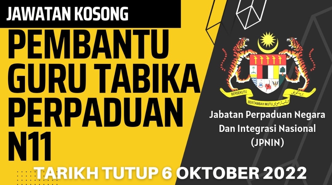 Terkini : Pengambilan Jawatan Penolong Guru Tabika Perpaduan Besar-Besaran Tahun 2022 l Permohonan Dibuka Sehingga 6 Oktober 2022 1 Screenshot 20220914 091857