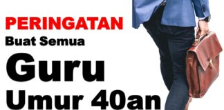 Umur 40? Guru di Bawah Umur 40 Perlu Sedia Hadapi Pelbagai Cabaran Hidup peringatan buat semua guru 40an