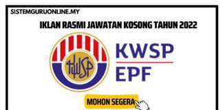 Jawatan Kosong di Kumpulan Wang Simpanan Pekerja (KWSP) Effective November 2022