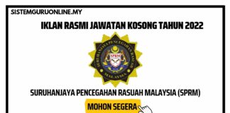Jawatan Kosong di Suruhanjaya Pencegahan Rasuah Malaysia (SPRM) Effective November 2022 Jawatan kosong di SPRM