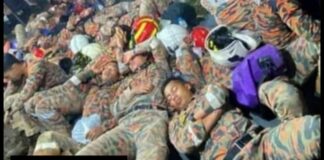 Tragedi Tanah Runtuh Bomba Tidur diatas Tanah Kepenatan Mencari Mangsa