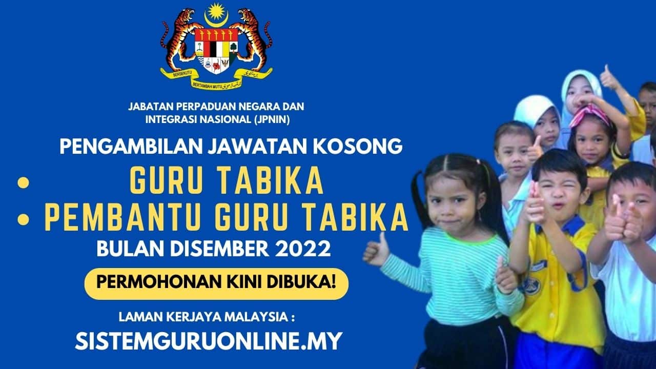 Jawatan Kosong Guru Tabika Dan Pembantu Guru Tabika