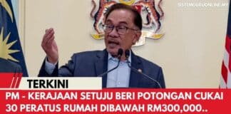 Kerajaan Setuju Beri Potongan Cukai 30 Peratus Rumah Dibawah RM300,000 Kerajaan Setuju Beri Potongan Cukai 30 Peratus Rumah Dibawah RM300,000