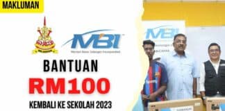 Bantuan MBI Selangor RM100 Tahun 2023 (Kembali Ke Sekolah)