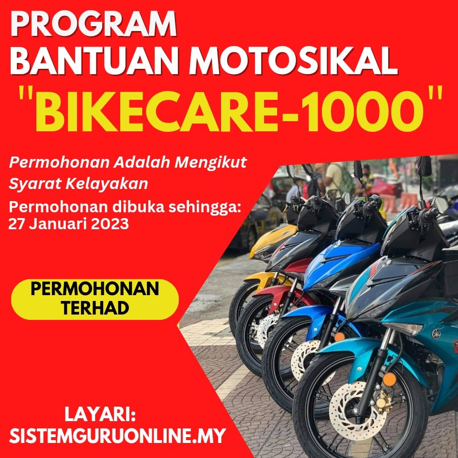 Permohonan Bantuan Pembelian Motosikal Bikecare-1000 Kepada Rakyat