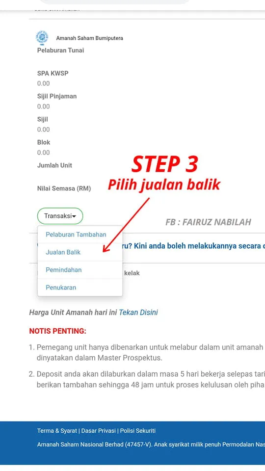 Cara Keluarkan Duit ASB Tanpa Perlu Ke Bank 2023 4 pengeluaran asb online 3