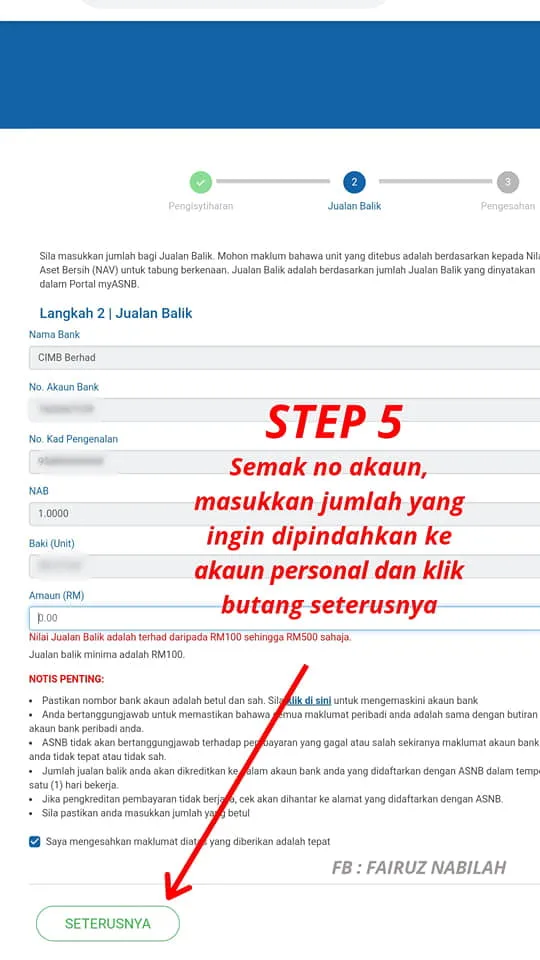 Cara Keluarkan Duit ASB Tanpa Perlu Ke Bank 2023 6 pengeluaran asb online 5
