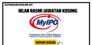 Jawatan Kosong Di Perbadanan Harta Intelek Malaysia (MyIPO) Ambilan Januari