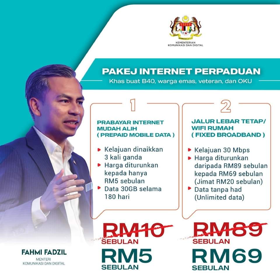 Pakej Perpaduan Jalur Lebar Internet Tetap Kerajaan Malaysia